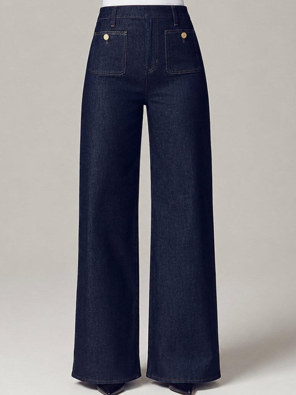 J.Crew Sailor Denim Trouser Jeans Rich Rinse Indigo Wide Leg sz.33 MSRP $156 NWT